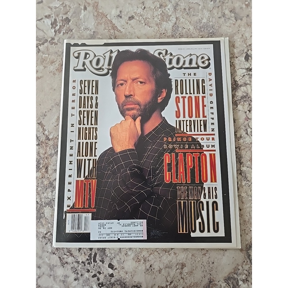 Vintage‎ Rolling Stone Magazine Issue 655 April 29 1993 Eric Clapton Rock Music